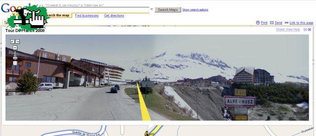 Google Maps con street view en el Tour de France