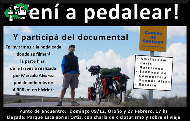 "Pedale y participa del documental" - Ciclista Viajero