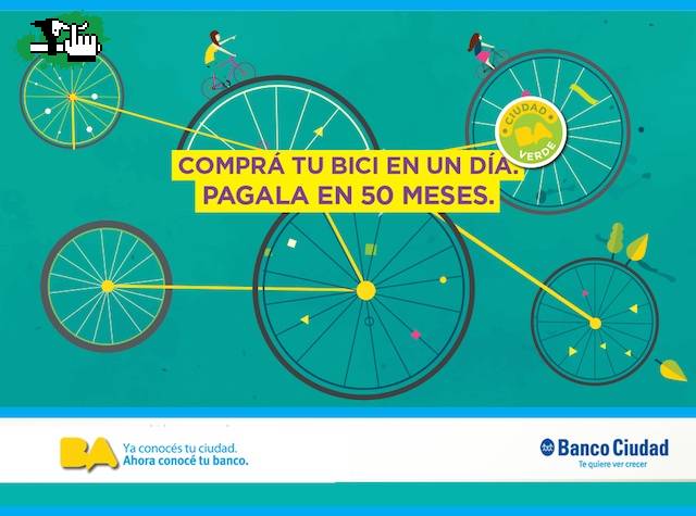 Compra bicicleta por Banco Ciudad en 50 cuotas