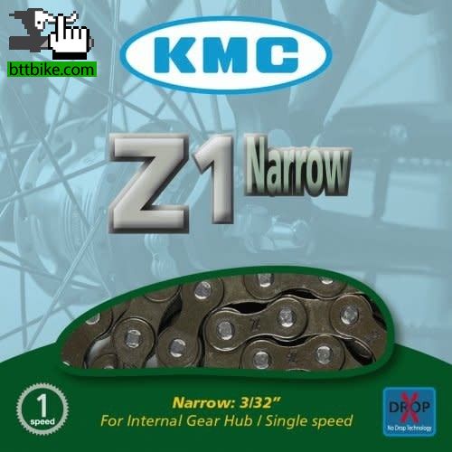Fixed Cadena Kmc Z1 Narrow - 1 Speed - 1/2 X 3/32 - 112 Links